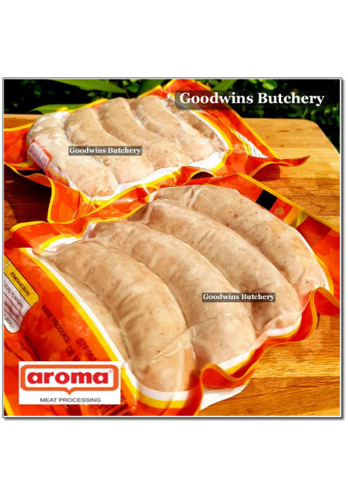 Pork Bali Aroma sausage BRATWURST SAUSAGES frozen +/- 12cm 4.5" 5pcs 500g